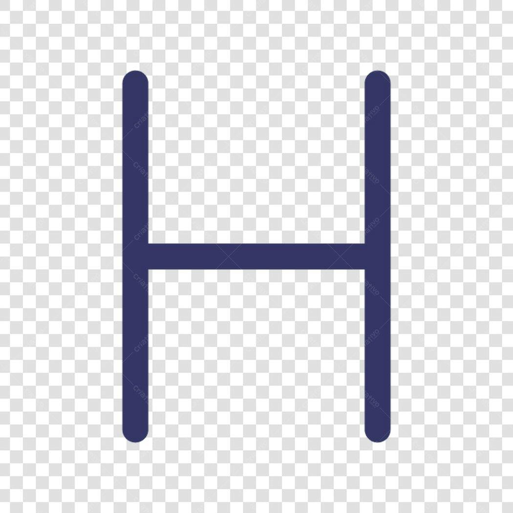 Ícone Letra H PNG com fundo transparente