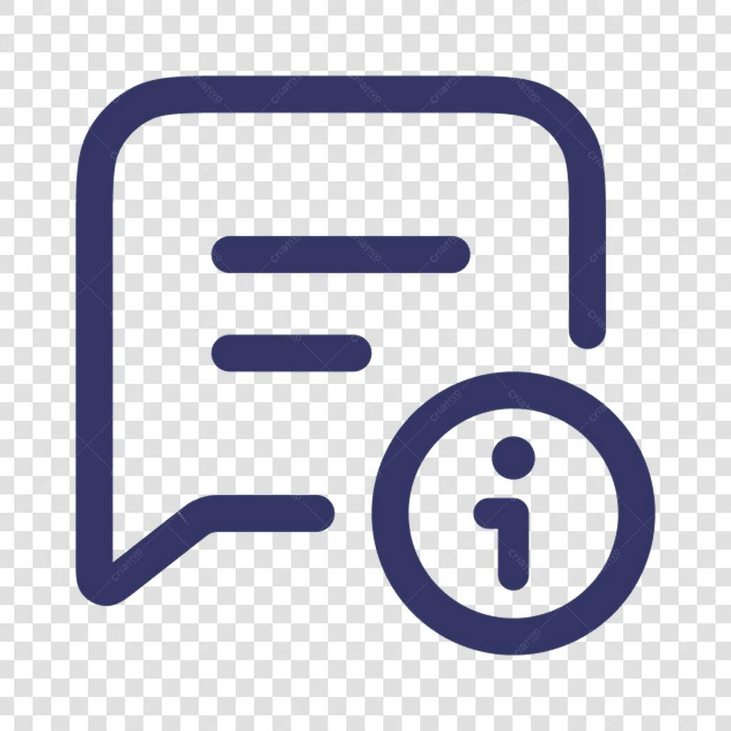 Icone Informação PNG com fundo transparente
