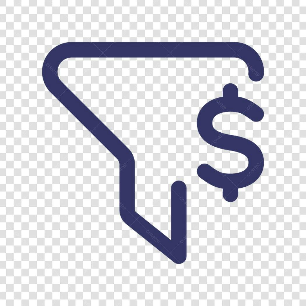 Icone de Funil de Vendas PNG com fundo transparente