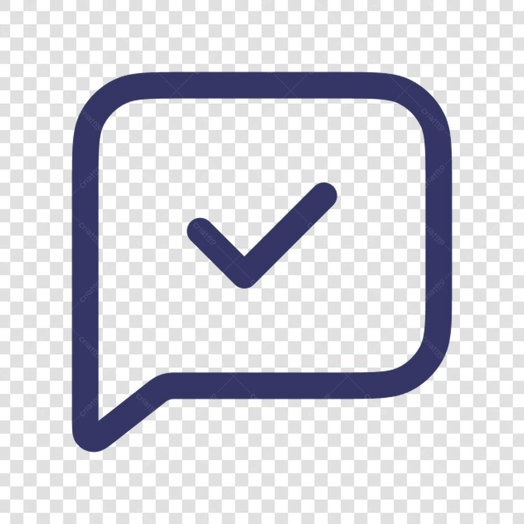 Ícone de Confirmação PNG com fundo transparente