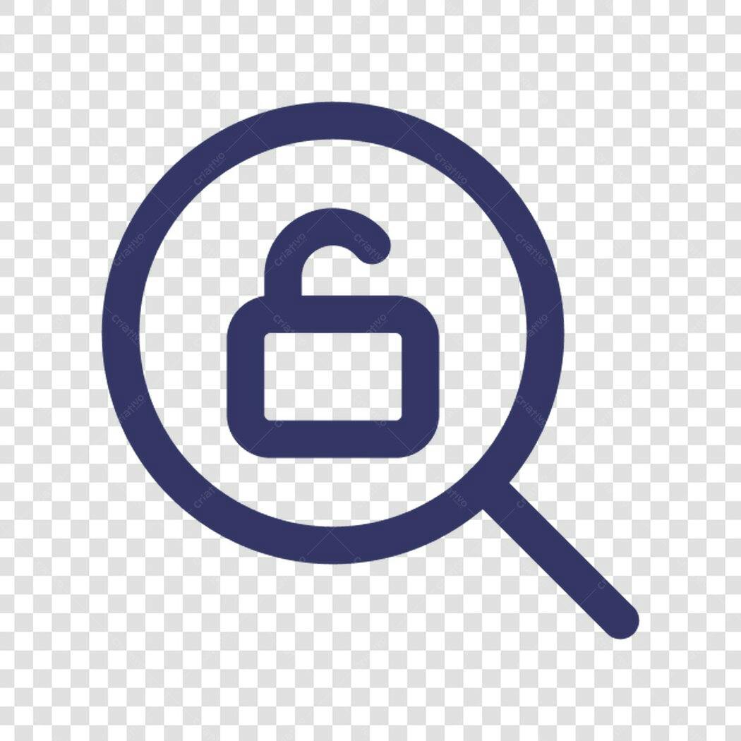 Icone Segurança com Cadeado Aberto PNG com fundo transparente