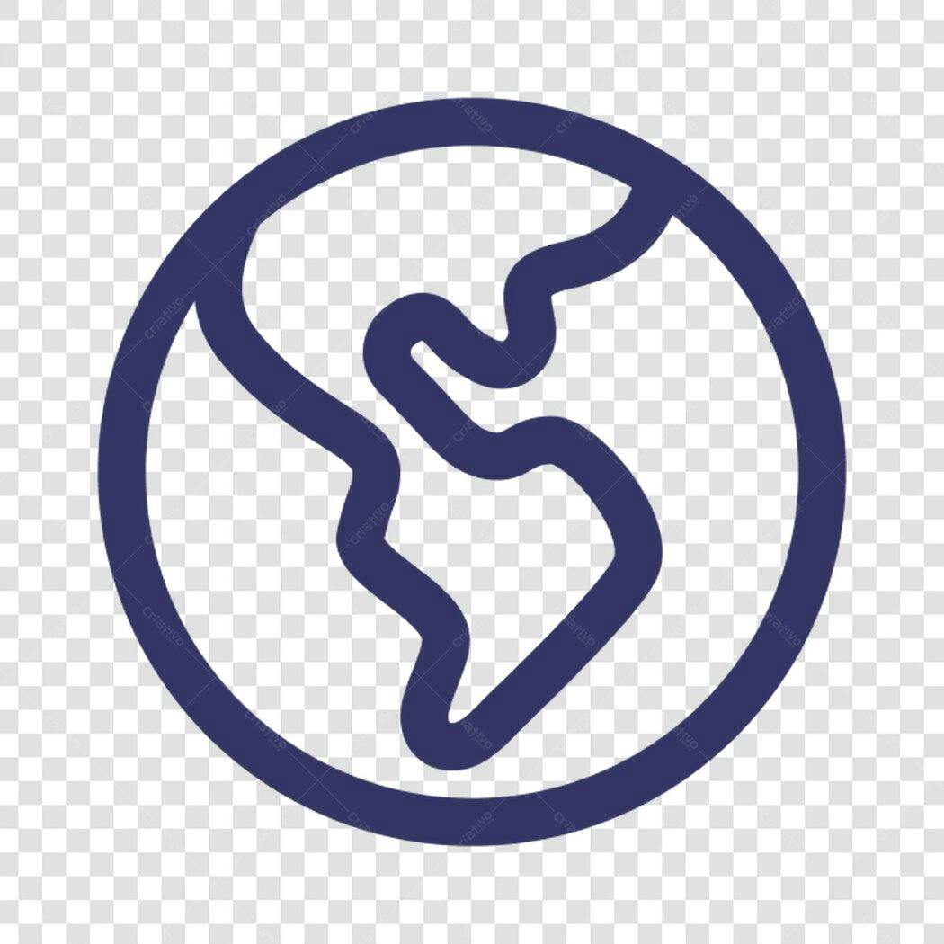 Ícone Globo PNG com fundo transparente