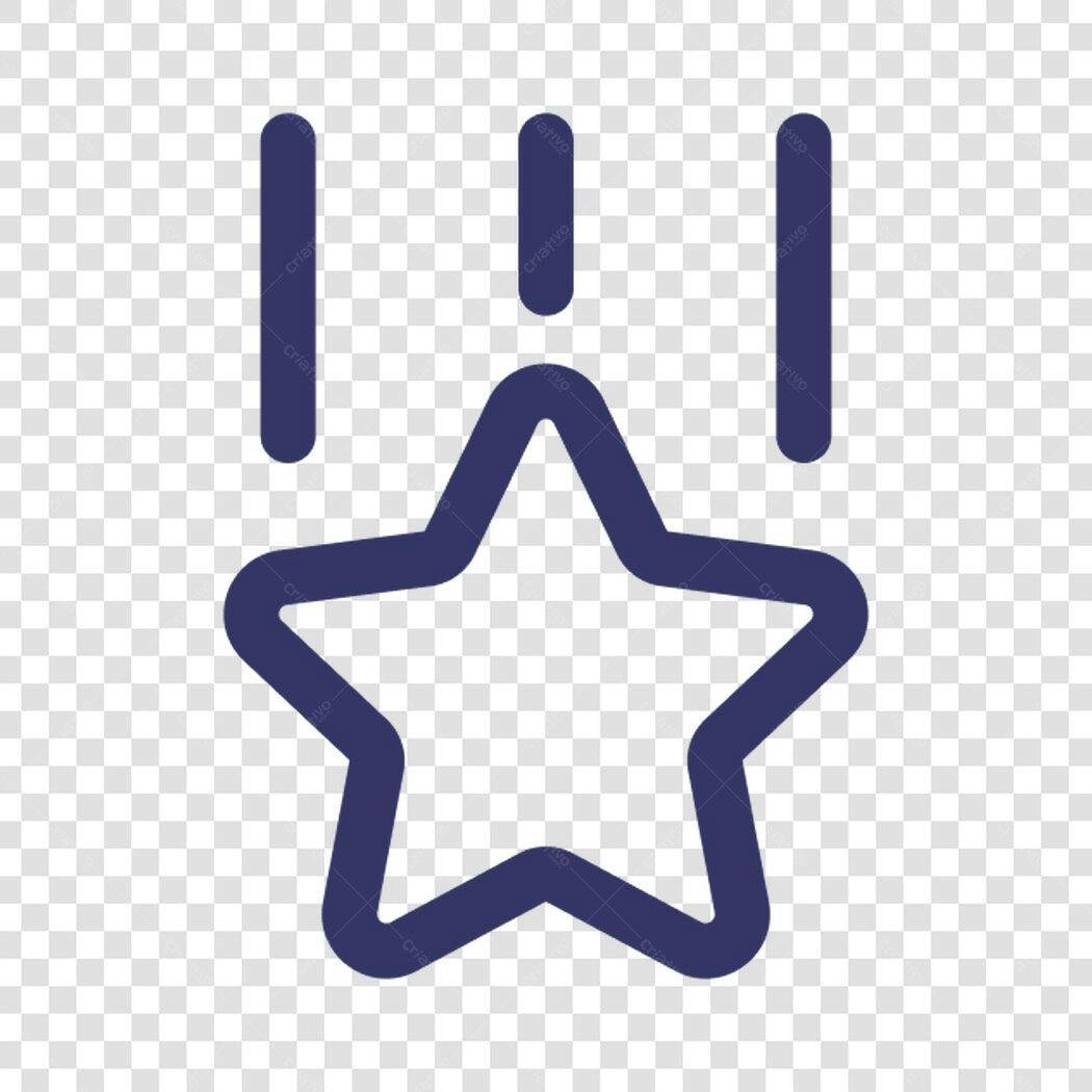 Ícone Estrela com Raios PNG com fundo transparente