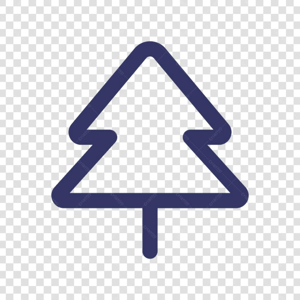 Ícone árvore de Natal PNG com fundo transparente