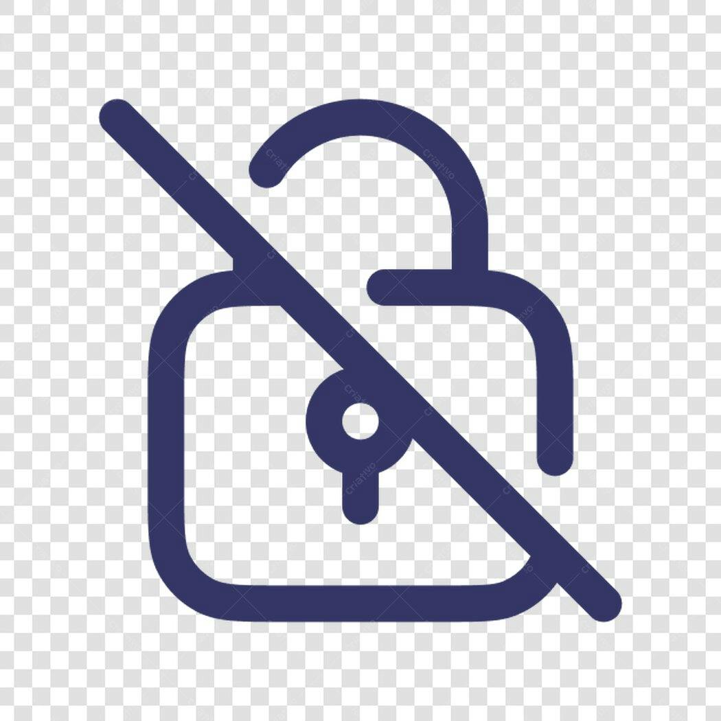 Icone Cadeado Desbloqueado PNG com fundo transparente