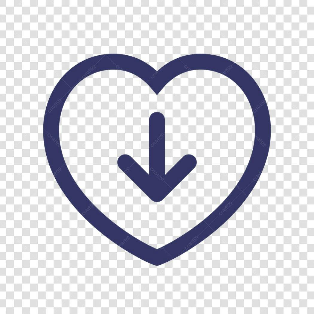 Ícone Download Amor PNG com fundo transparente