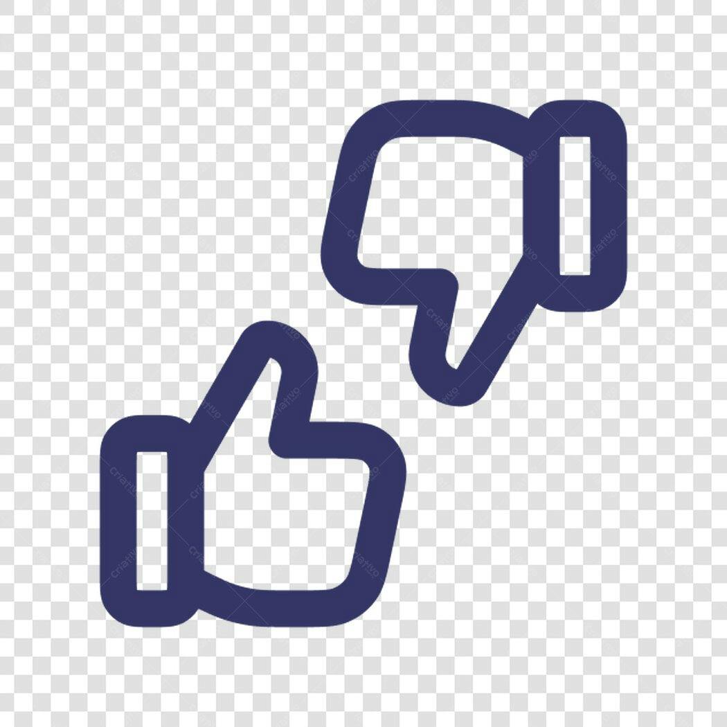 Ícone Curtidas e Descurtidas PNG com fundo transparente