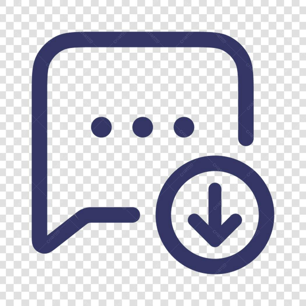 Ícone Download Mensagem PNG com fundo transparente