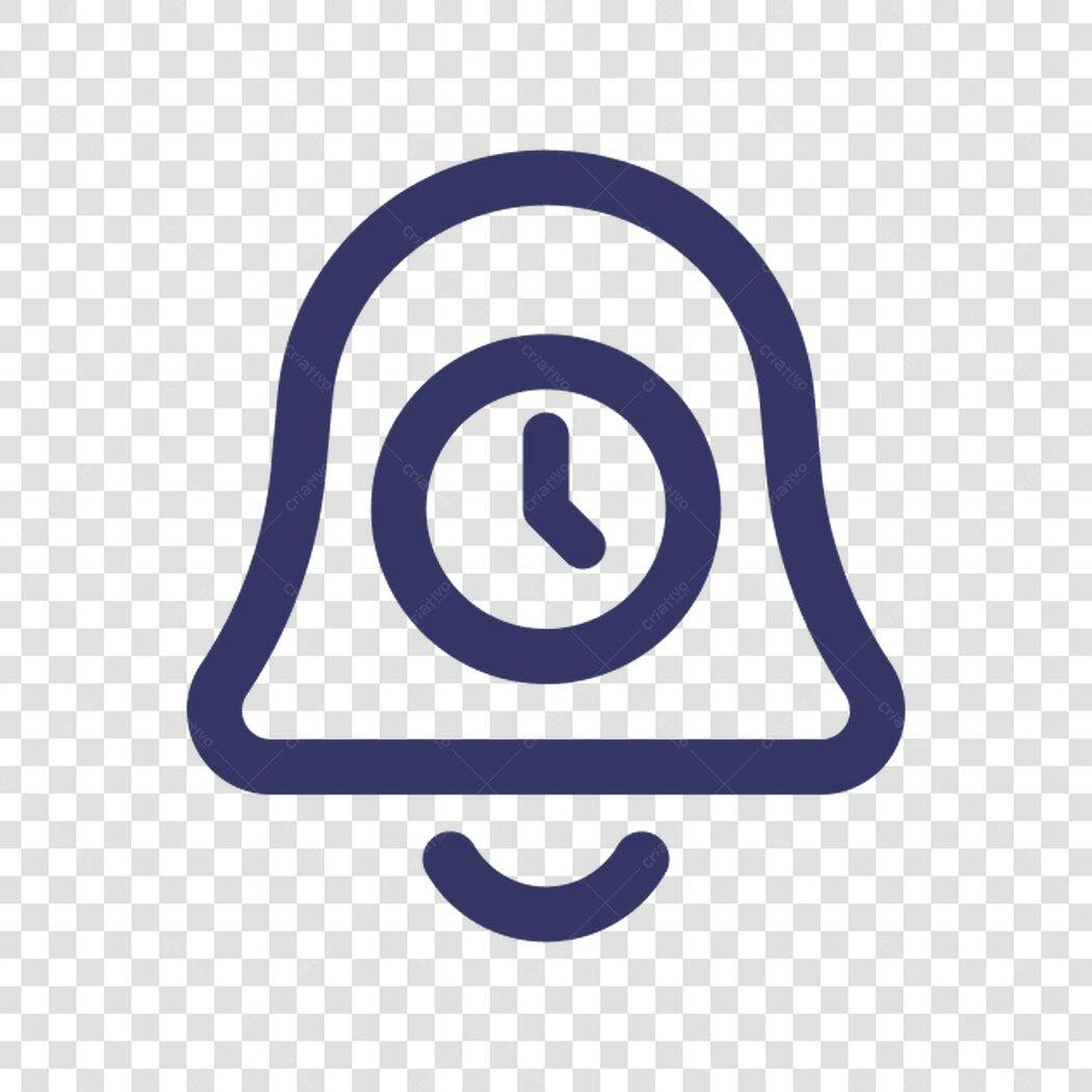 Ícone Notificação com Relógio PNG com fundo transparente