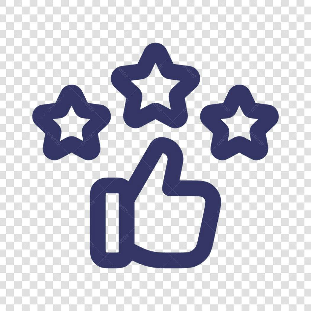Icone Avaliação com Estrelas PNG com fundo transparente