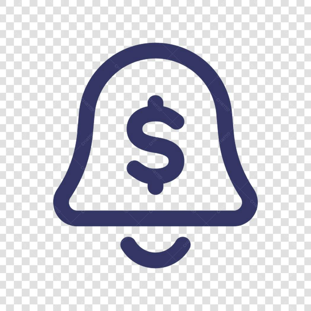 Ícone Notificação Financeira PNG com fundo transparente