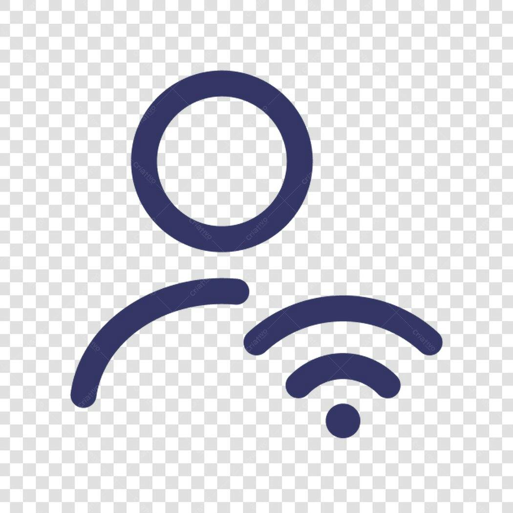Icone Wifi Pessoa PNG com fundo transparente
