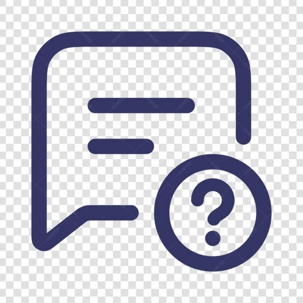 Ícone FAQ Perguntas Frequentes PNG com fundo transparente