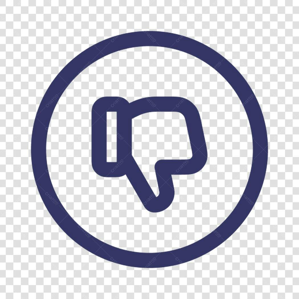 Ícone polegar para baixo PNG com fundo transparente