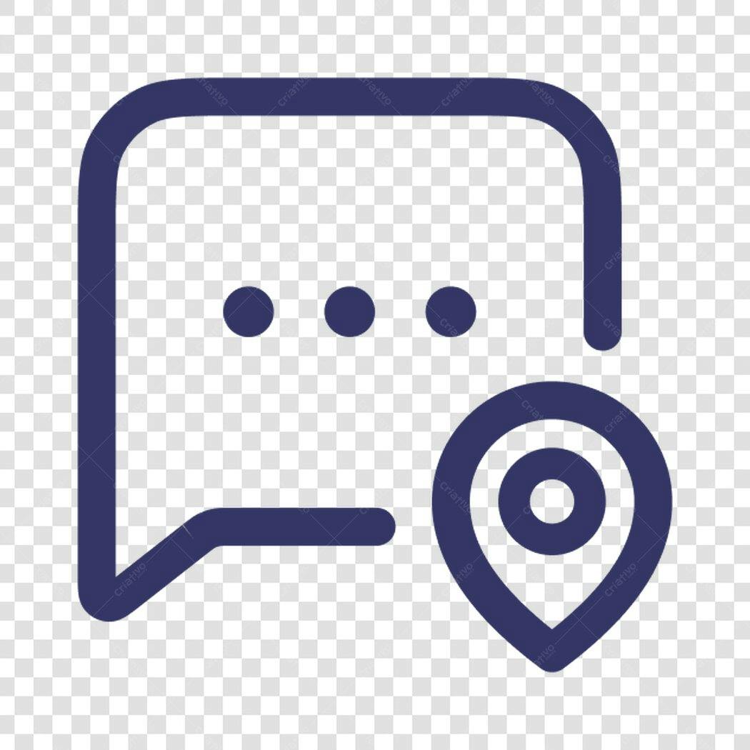 Ícone Localização de Chat PNG com fundo transparente