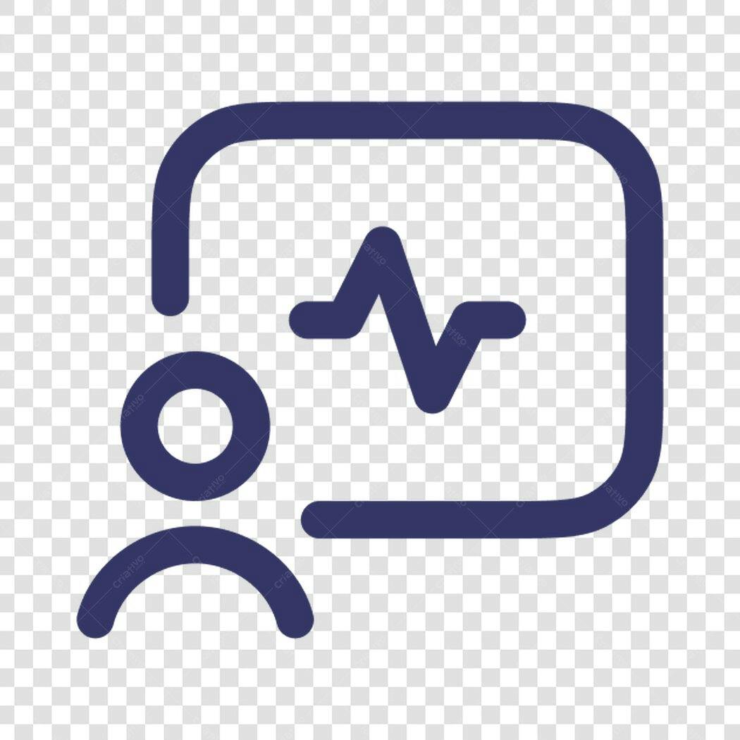 Icone Saúde Monitoramento Cardíaco PNG com fundo transparente