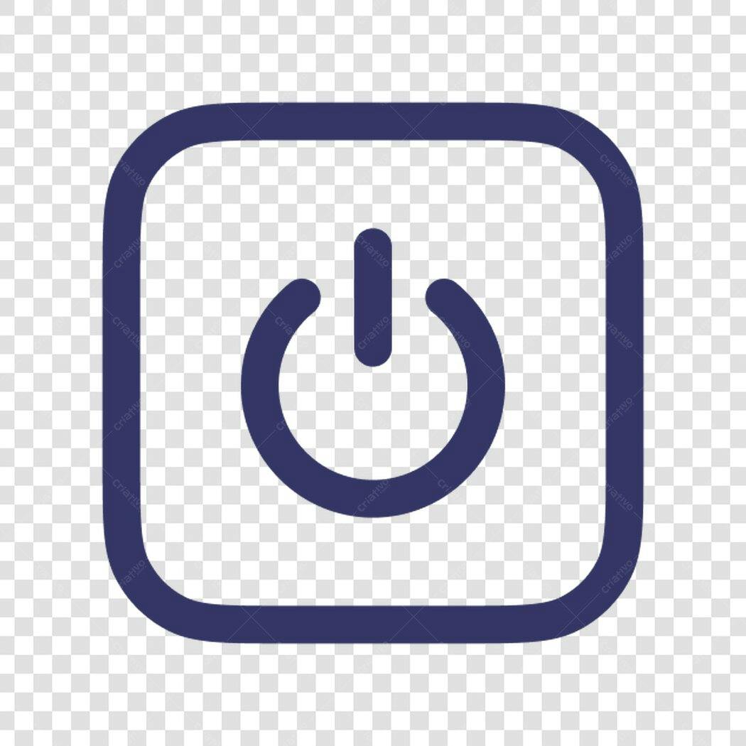 Ícone Power PNG com fundo transparente