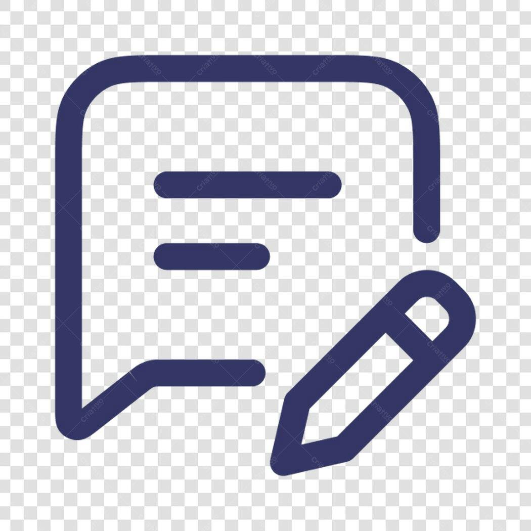 Icone de edição de texto PNG com fundo transparente