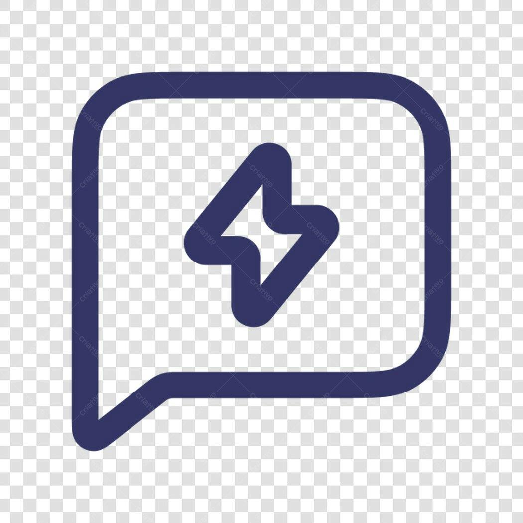 Ícone de Mensagem Rápida PNG com fundo transparente