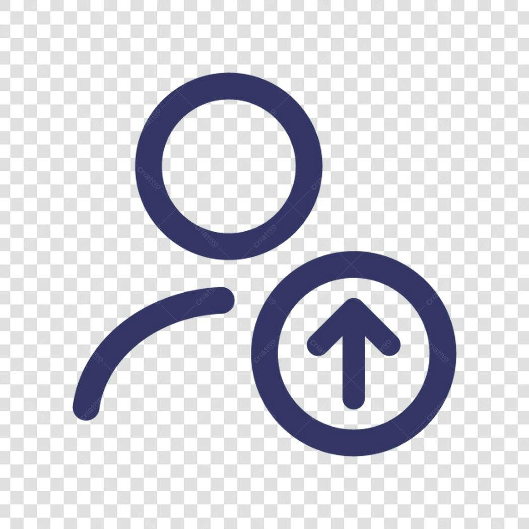 Ícone de usuário com upload PNG com fundo transparente