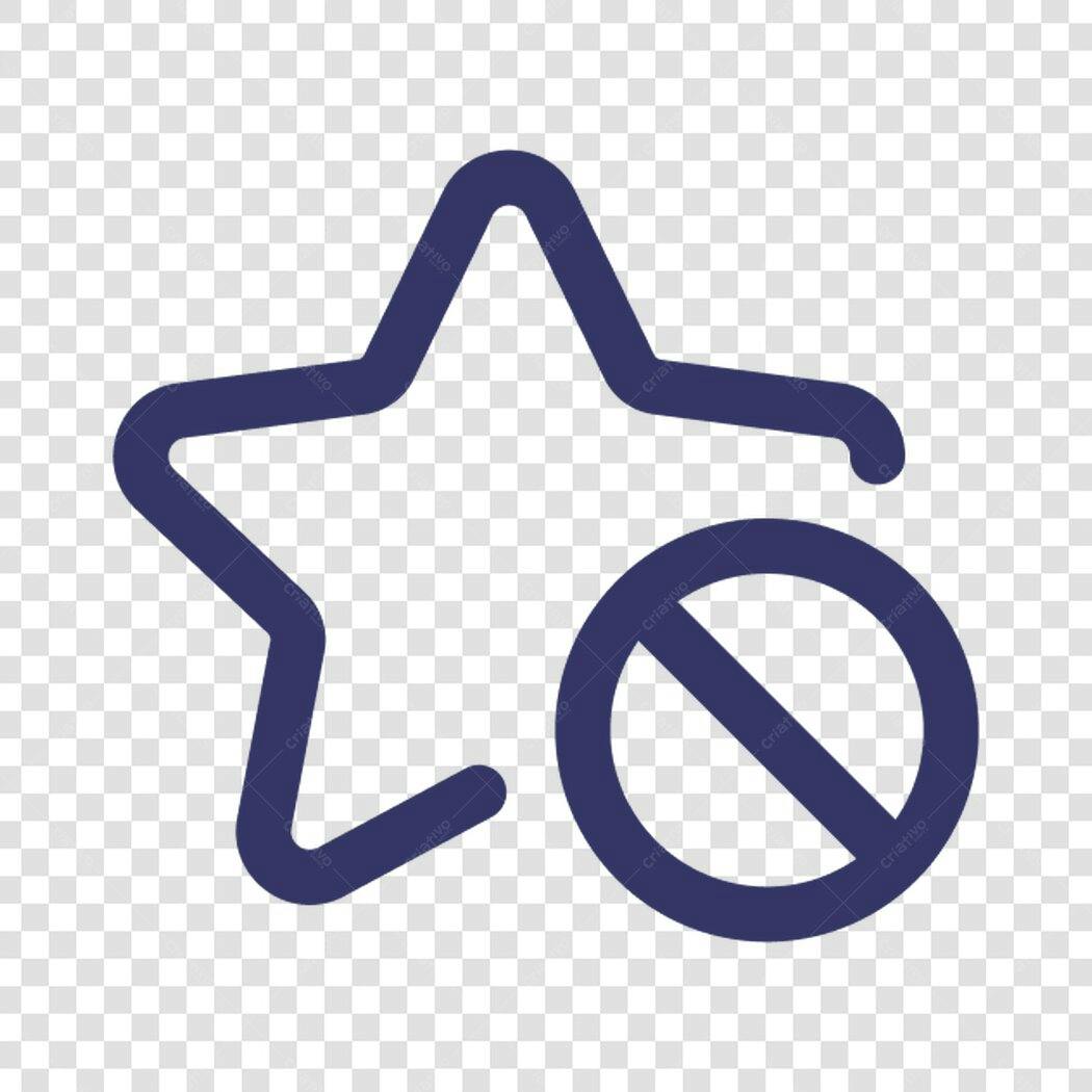 Icone Sem Estrelas PNG com fundo transparente