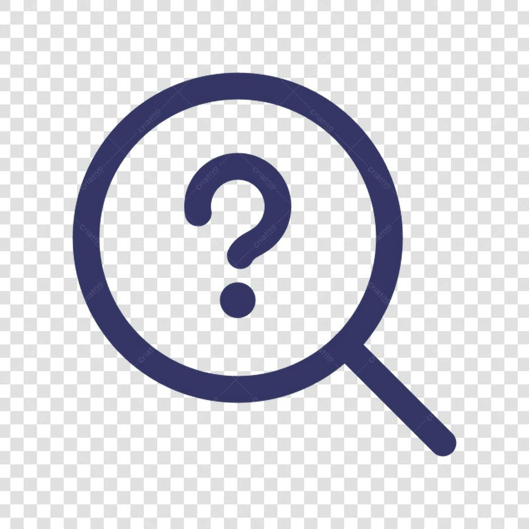 Ícone de Pesquisa com Ponto de Interrogação PNG com fundo transparente
