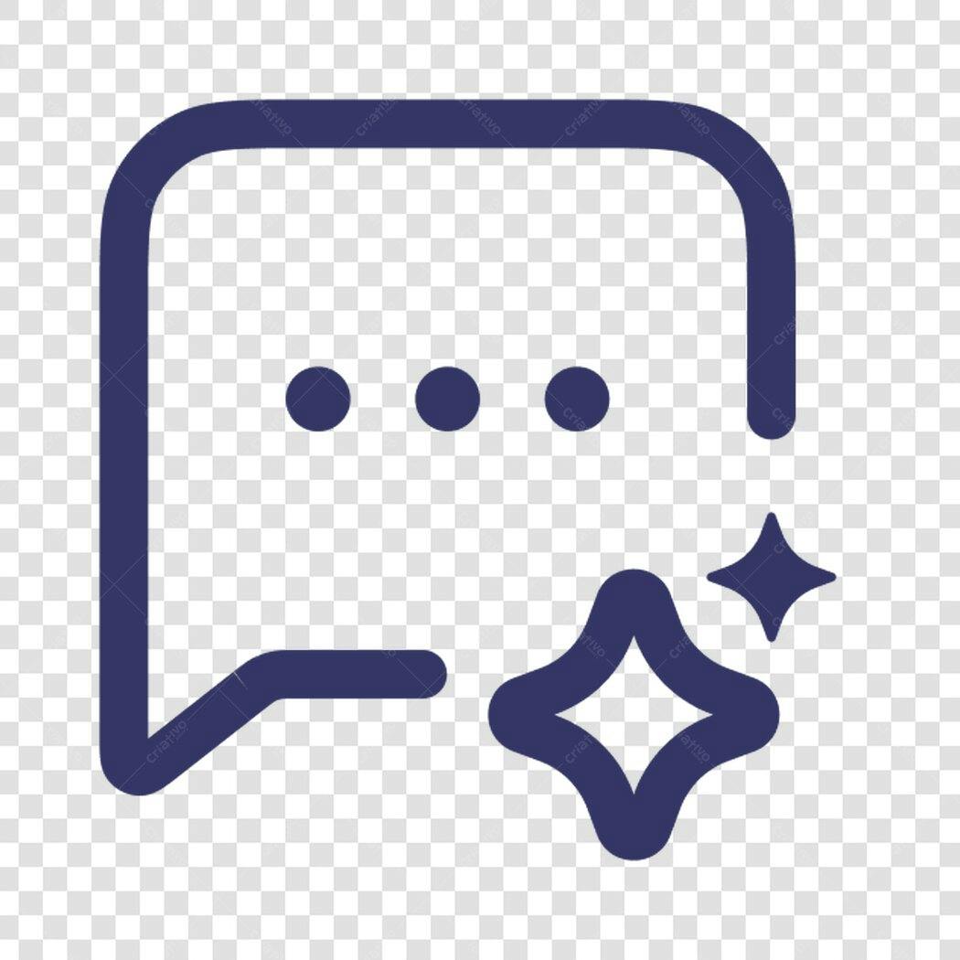 Icone de Mensagem com Brilho PNG com fundo transparente