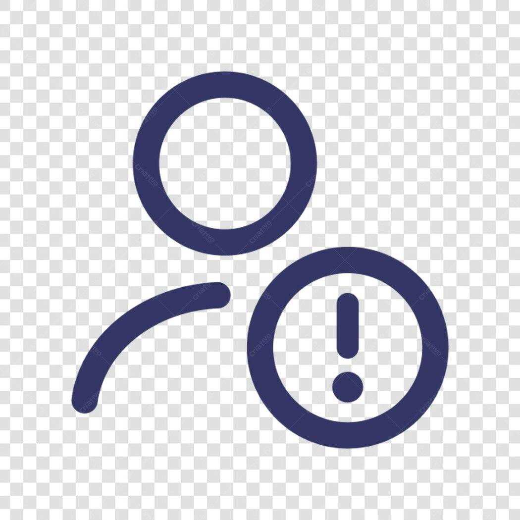 Icone de alerta para usuário PNG com fundo transparente