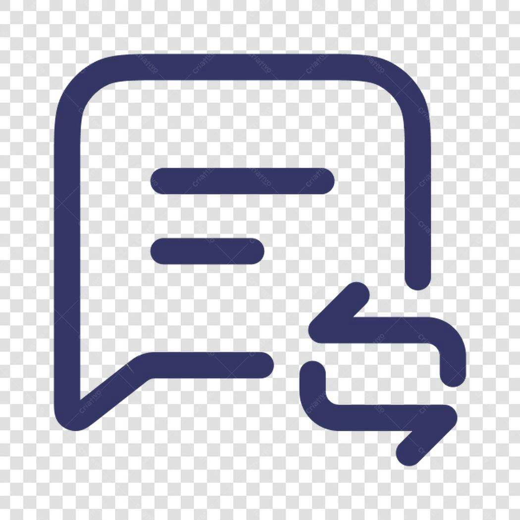 Ícone de troca de mensagens PNG com fundo transparente