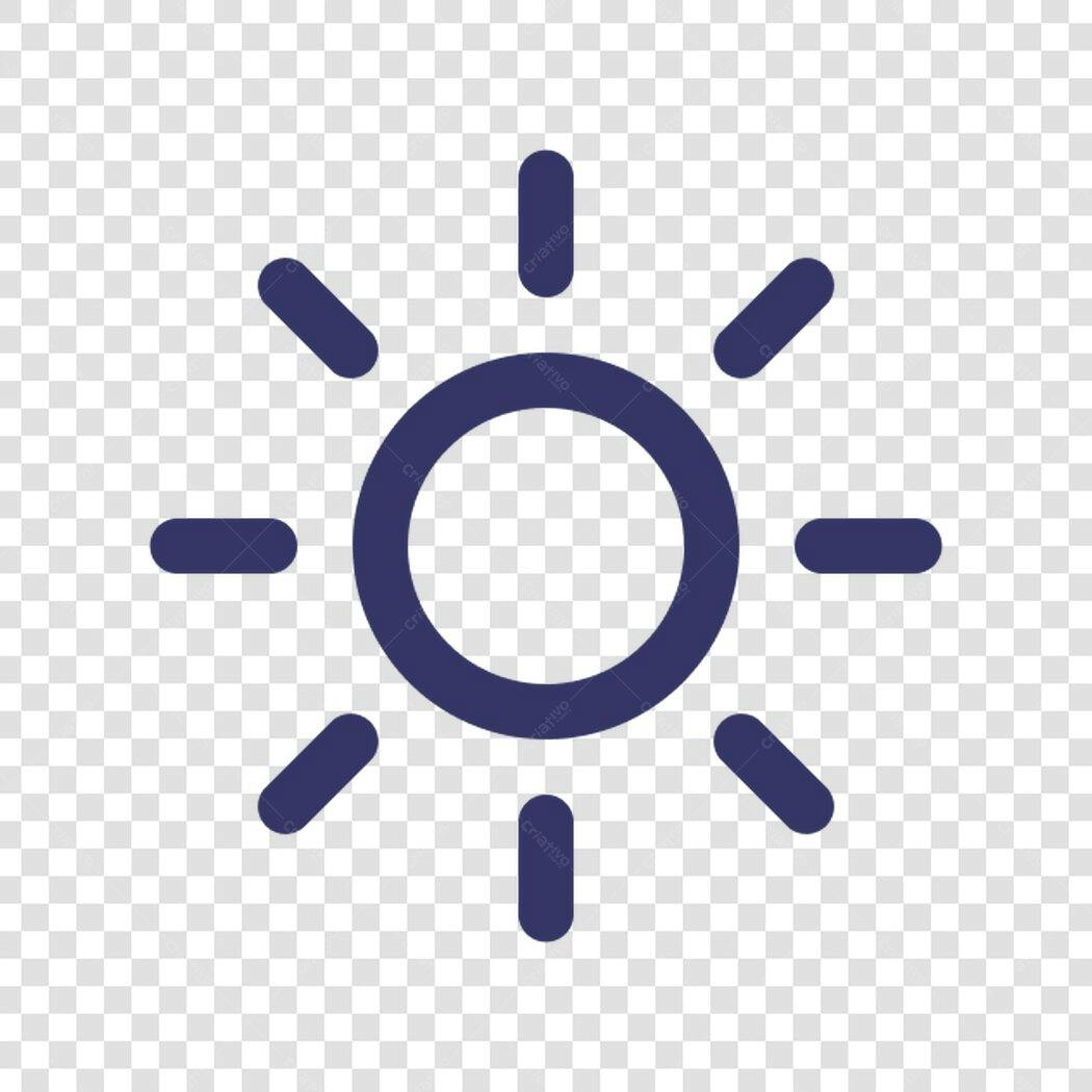 Ícone Sol PNG com fundo transparente