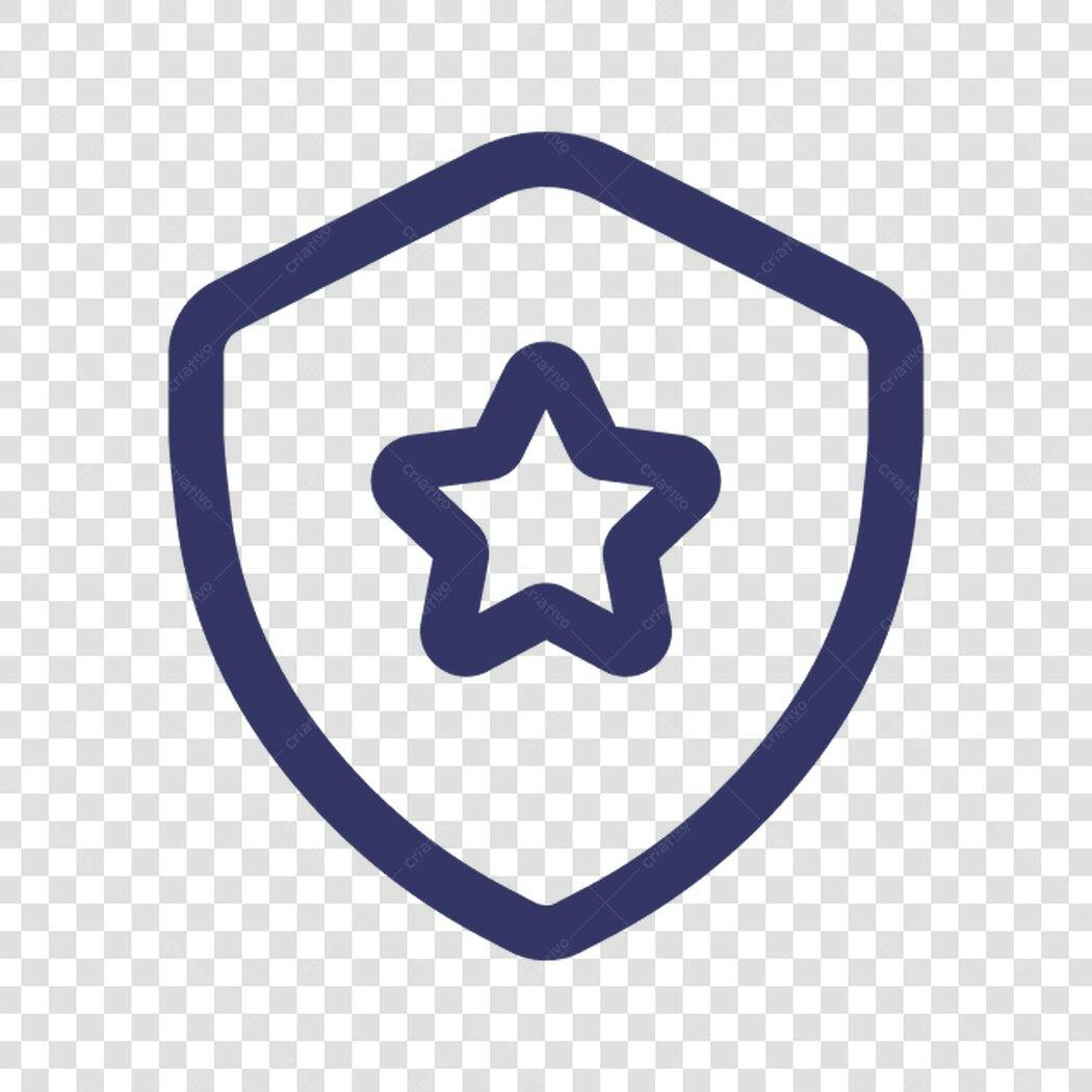 Icone Segurança Estrela PNG com fundo transparente