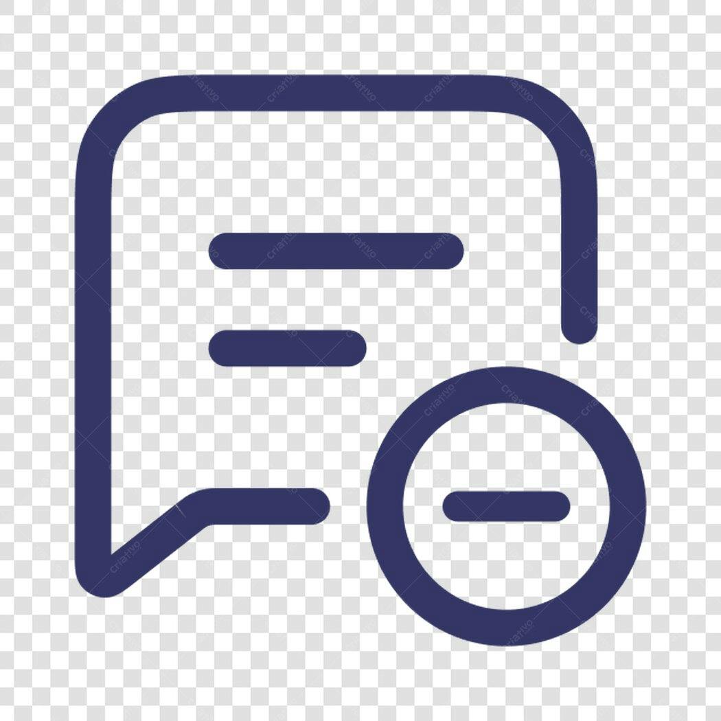 Ícone de mensagem excluída PNG com fundo transparente