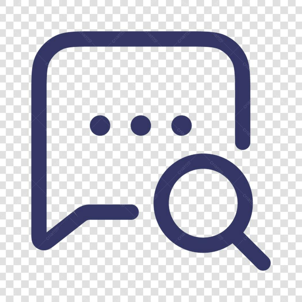 Ícone Pesquisa em Chat PNG com fundo transparente