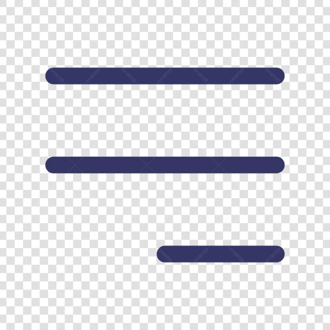 Ícone Menu Hambúrguer PNG com fundo transparente