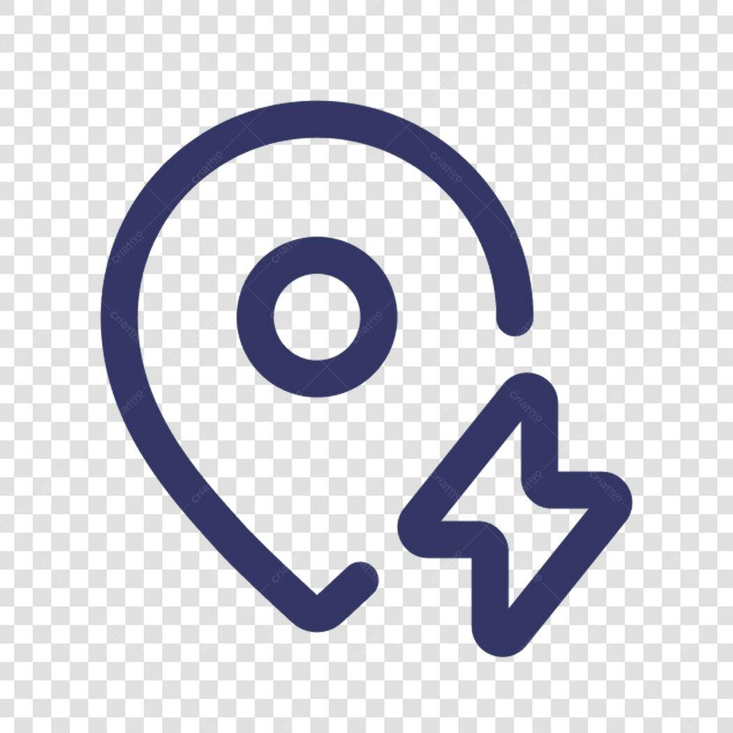 Ícone Localização com seta PNG com fundo transparente