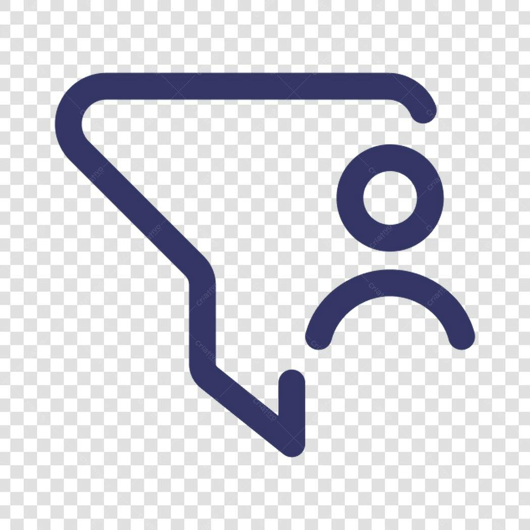 Ícone de Funil de Conversão PNG com fundo transparente