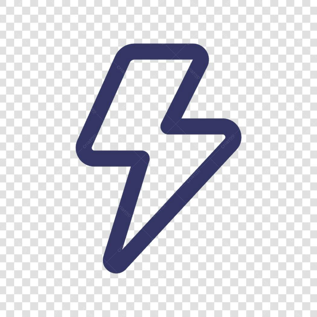 Ícone Raio PNG com fundo transparente