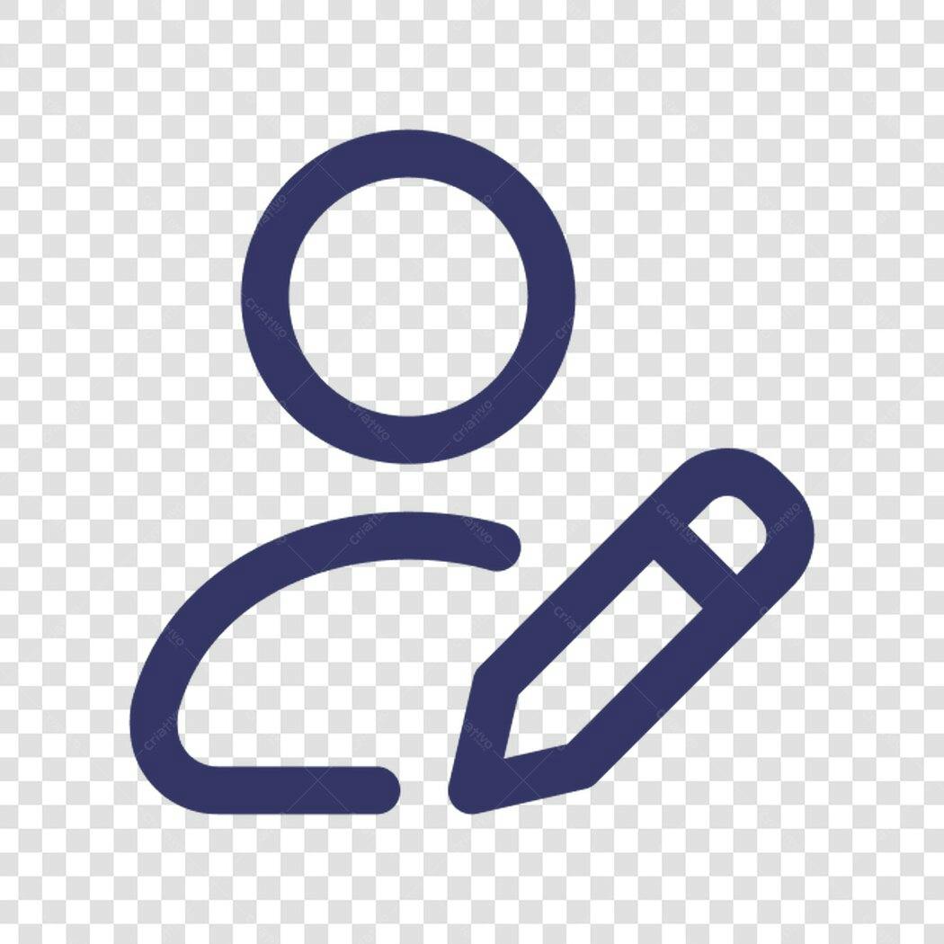 Icone de Usuario com Lapis PNG com fundo transparente