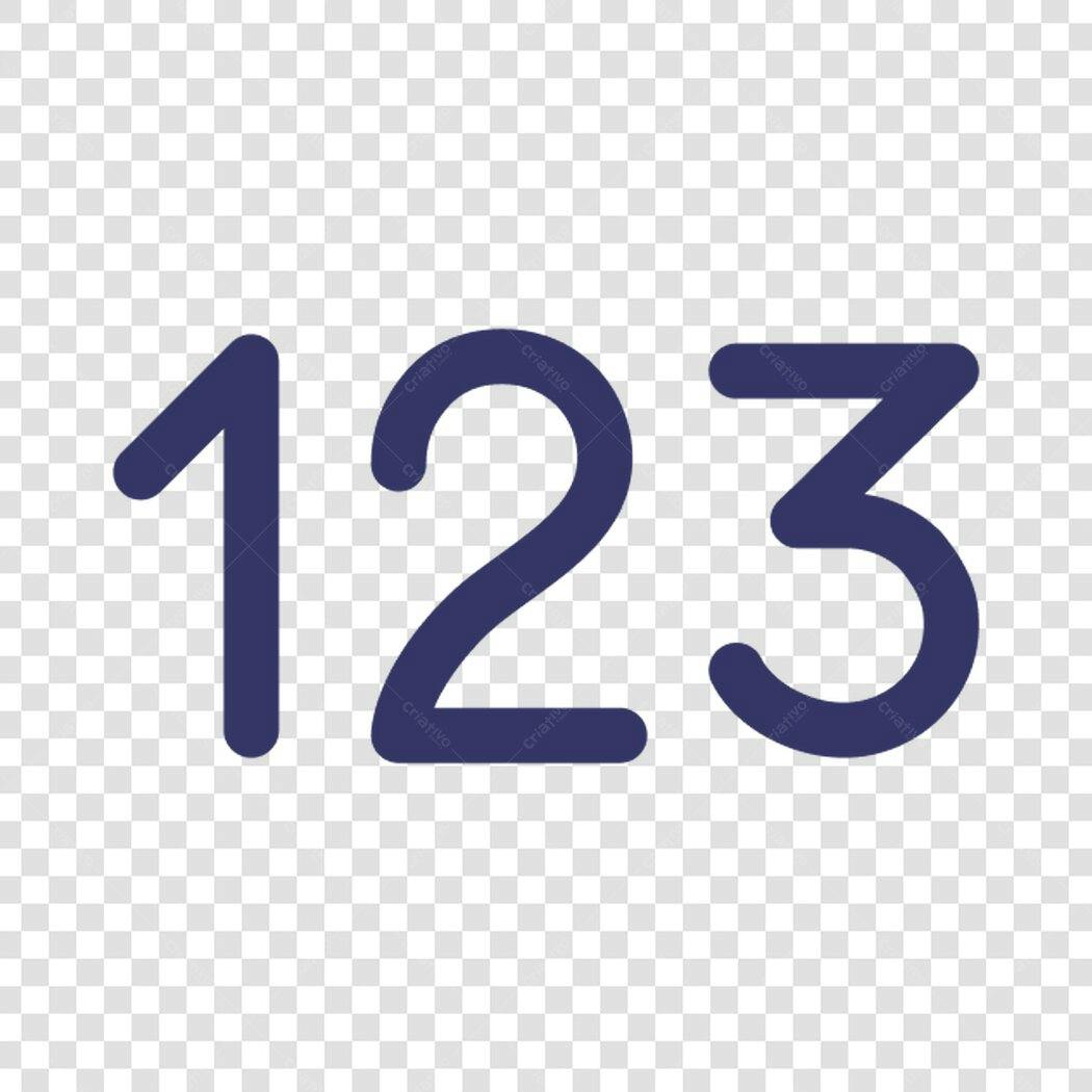 Icone Numeros 123 PNG com fundo transparente