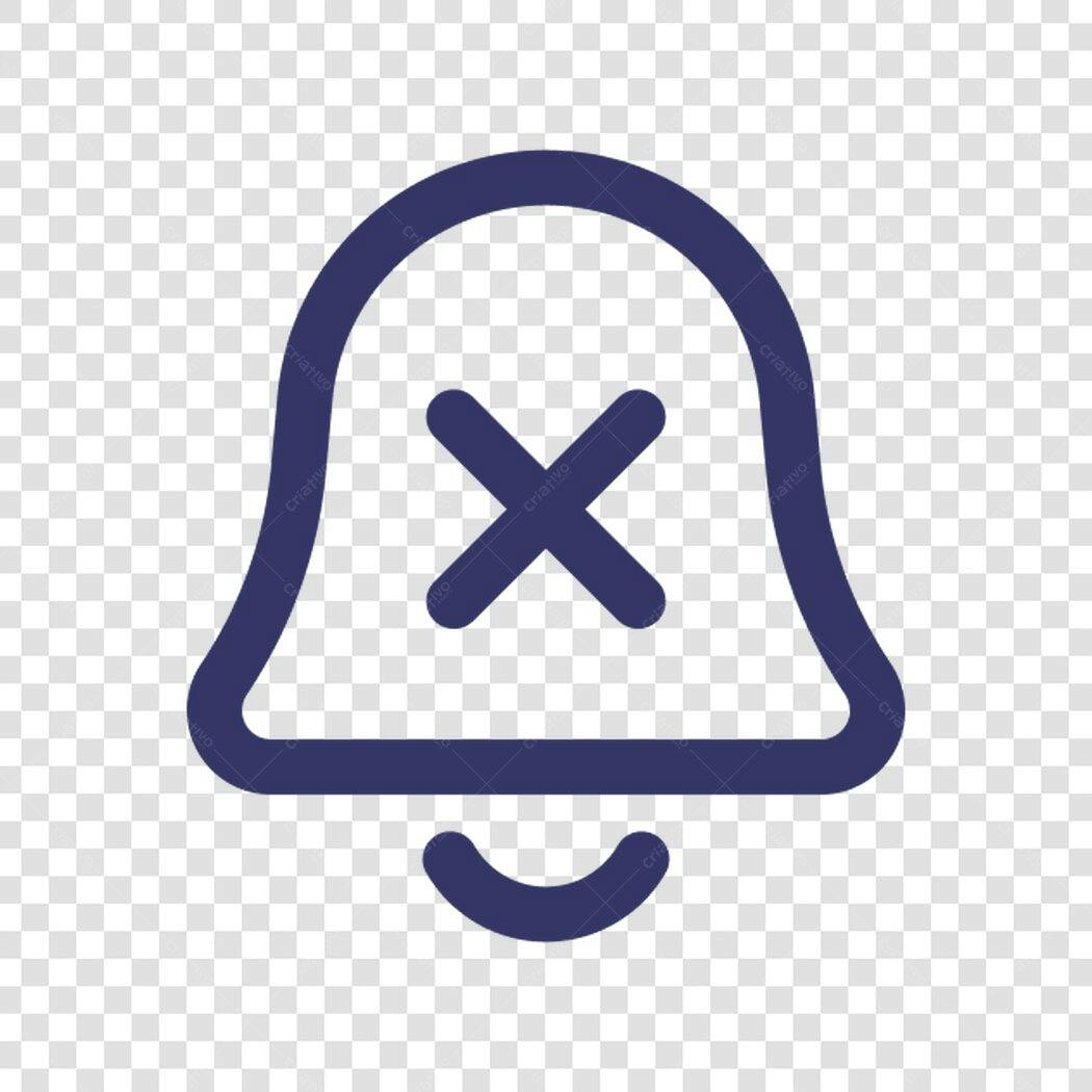 Ícone Notificação Desativada PNG com fundo transparente