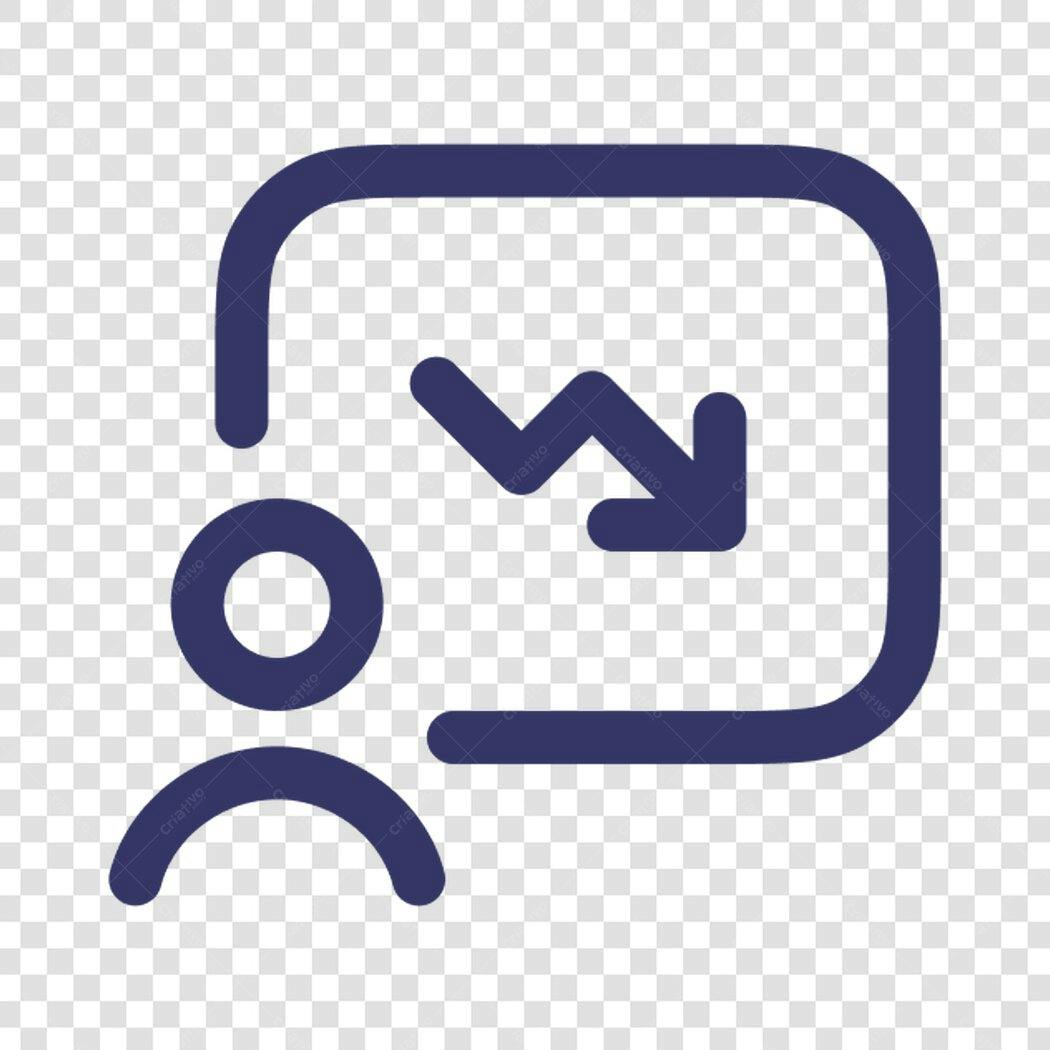 Ícone queda vendas PNG com fundo transparente