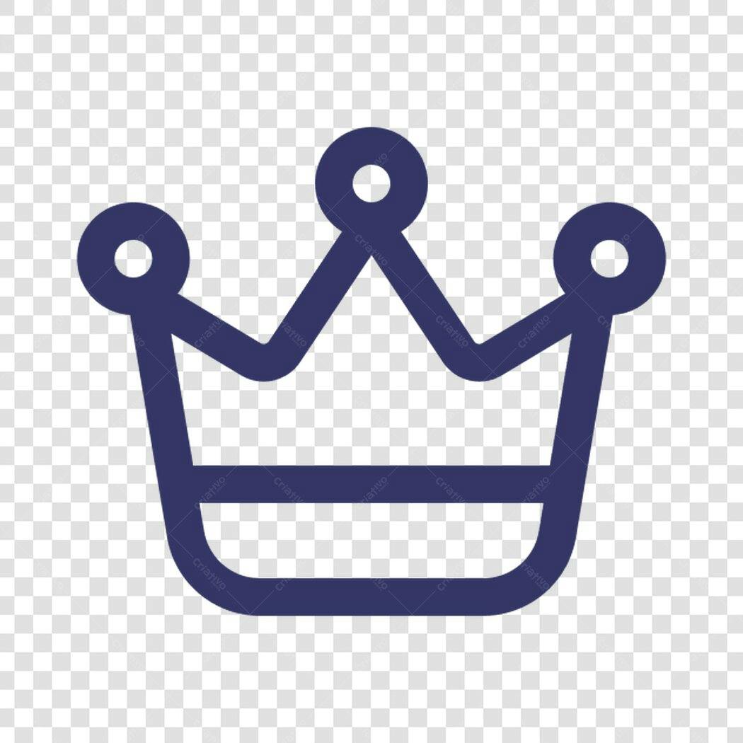 Ícone Coroa Azul PNG com fundo transparente