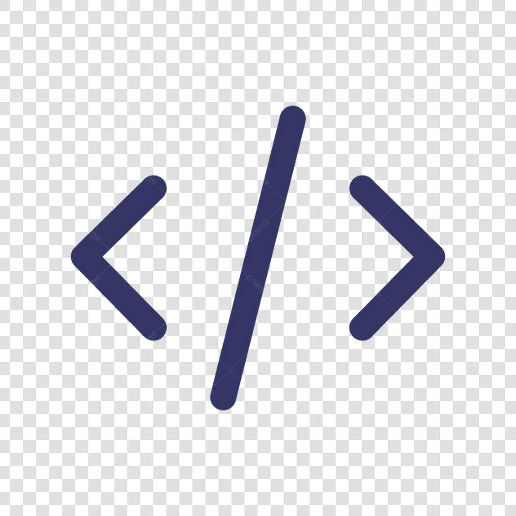 Ícone de código PNG com fundo transparente