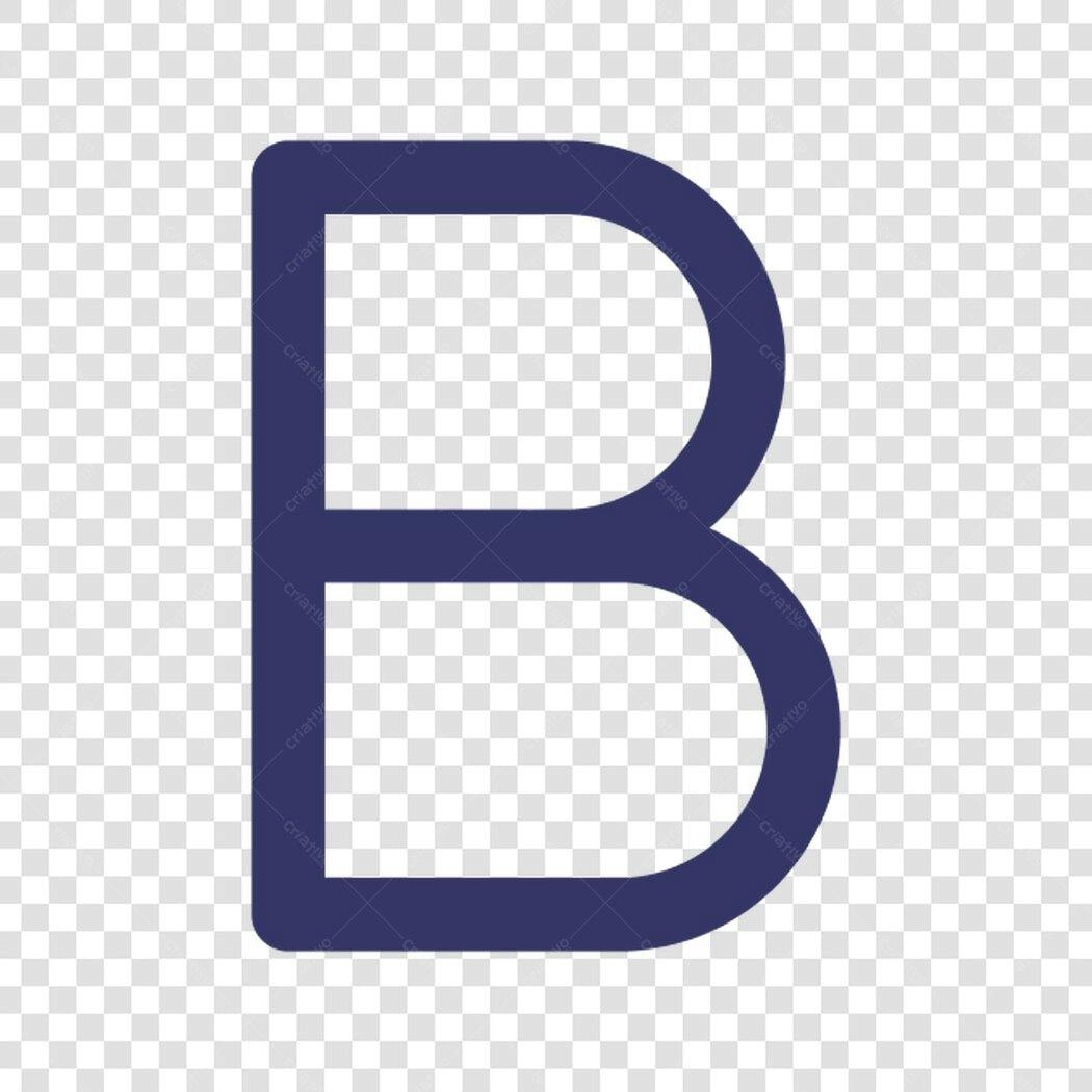 Icone Letra B PNG com fundo transparente