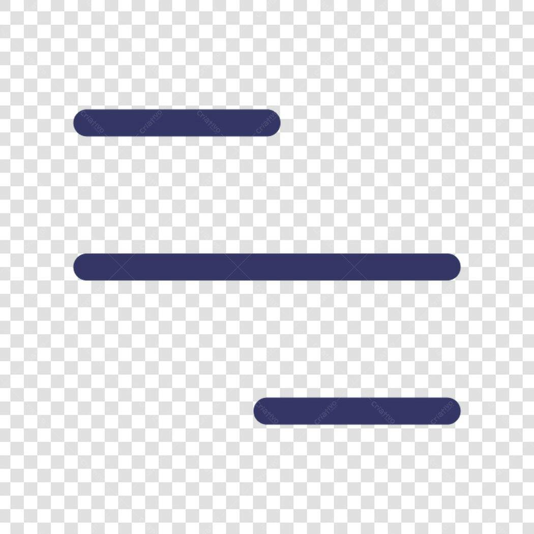 Icone Menu Hambúrguer PNG com fundo transparente