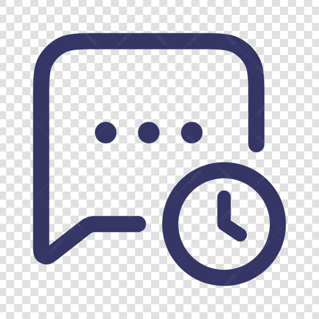 Ícone Mensagem com Relógio PNG com fundo transparente