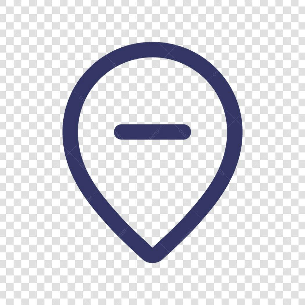 Ícone de Localização Negativo PNG com fundo transparente