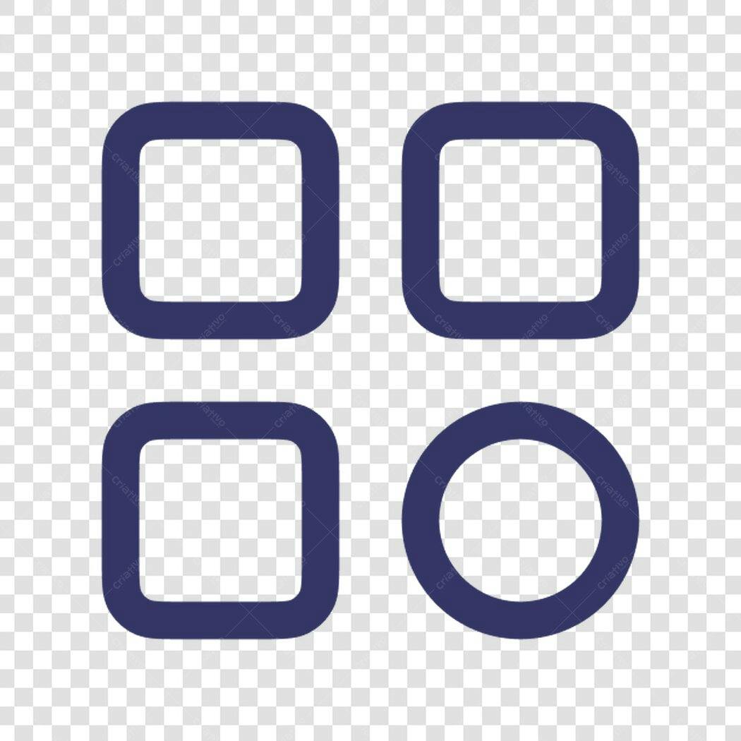 Icones Quadrados e Circulo PNG com fundo transparente