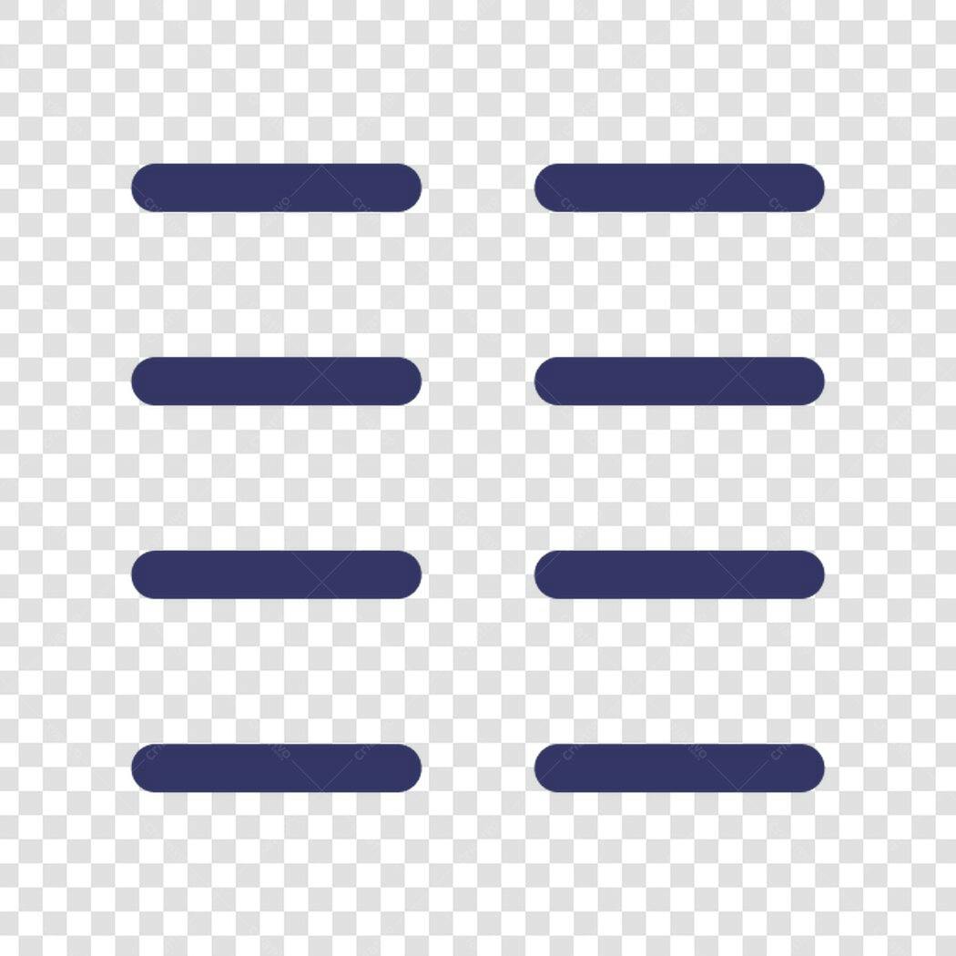 Ícone Menu Hambúrguer PNG com fundo transparente