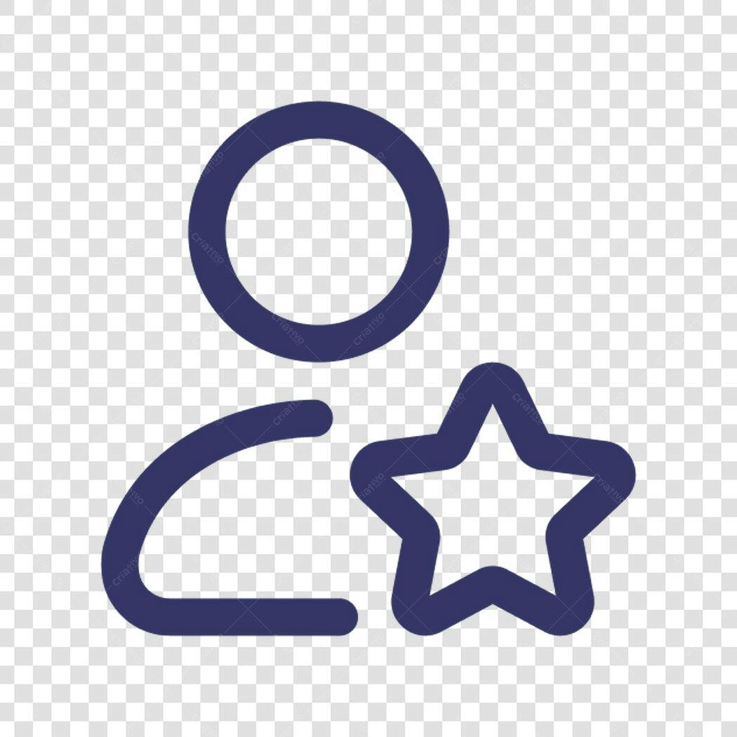 Ícone Usuário com Estrela PNG com fundo transparente